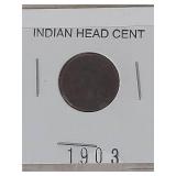 (4) 1900s Indian Head Penny Collection 1902-1907