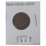 (4) 1900s Indian Head Penny Collection 1902-1907
