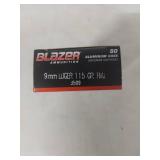CCI Blazer 9mm Luger Ammunition - 50 Rounds