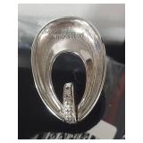 Sterling Silver Black Drop Earrings