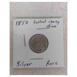 1850 Seated Liberty Silver Dime