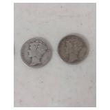 (4) Silver Dime Collection - Mercury and Roosevelt