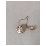 10k Gold Pin and Chain