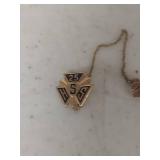 10k Gold Pin and Chain