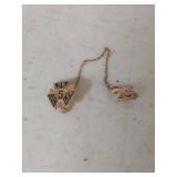 10k Gold Pin and Chain