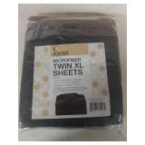 Roost Microfiber Twin XL Sheet Set - Black