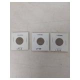 (3) Liberty Head V Nickel Collection - 1895, 1905, 1912