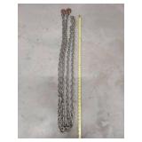 Heavy Duty Steel Chain with Hooks - 15 ft