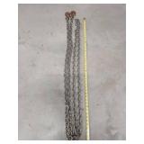 Heavy Duty Steel Chain with Hooks - 15 ft