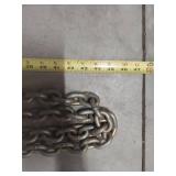 Heavy Duty Steel Chain with Hooks - 15 ft