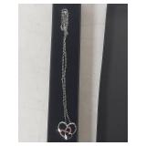 Double Heart Crystal Pendant Necklace