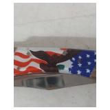 American Eagle Folding Pocket Knife with Leather Case