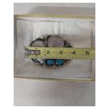 Native American Style Belt Buckle with Ike Dollar