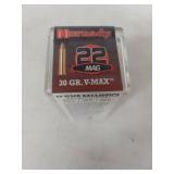 Hornady 22 MAG V-MAX 30gr Ammunition - 50 Rounds