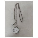 Williams & Co Pocket Watch with Chain and Key