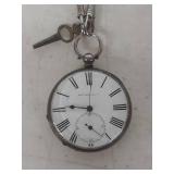 Williams & Co Pocket Watch with Chain and Key