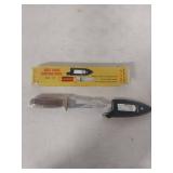 7.25" Boot Knife Hunting Knife with Leather Sheath