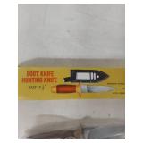 7.25" Boot Knife Hunting Knife with Leather Sheath