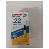 Aguila .22 Super Extra 40gr Lead Bullet Ammunition - 50 Count