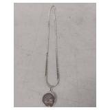 Natural Agate Pendant Necklace with Chain