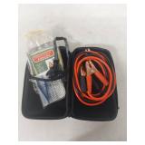 Auto Emergency Kit with Jumper Cables and Rain Poncho