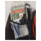 Auto Emergency Kit with Jumper Cables and Rain Poncho
