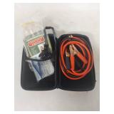 Auto Emergency Kit with Jumper Cables and Rain Poncho