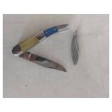 Decorative Fish Knife and Two-Tone Folding Pocket Knife Set