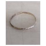 Sterling Silver Textured Bangle Bracelet