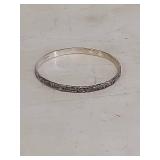 Sterling Silver Textured Bangle Bracelet