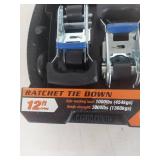 Torquesmith 12ft Heavy Duty Ratchet Tie Down Straps