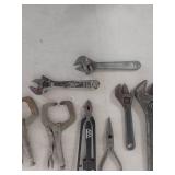 Mixed Lot of Adjustable Wrenches and Pliers