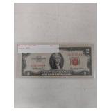 1953 US $2 Red Seal Legal Tender Note