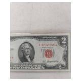 1953 US $2 Red Seal Legal Tender Note