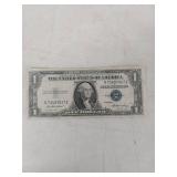 1935 E Series Silver Certificate One Dollar Bill