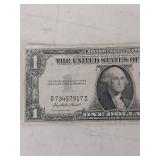 1935 E Series Silver Certificate One Dollar Bill