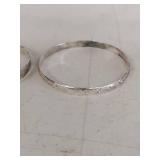 Etched Bangle Bracelets Set