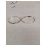 Etched Bangle Bracelets Set