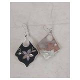 Mother of Pearl Flower Inlay Earrings