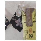 Mother of Pearl Flower Inlay Earrings