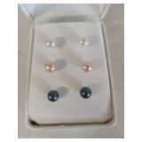 Sterling Silver Cultured Pearl Earrings