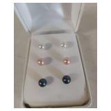Sterling Silver Cultured Pearl Earrings