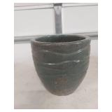 Glazed Green Pottery Planter