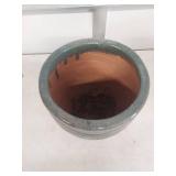 Glazed Green Pottery Planter