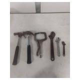 Mixed Lot of Tools - Hammers, Vise Grip and Adjustable Wrenches