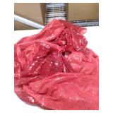 B-COOL Red Sequin Tablecloth Christmas Table Cloth Valentines 90x132-Inch Seamless Tablecloths Sequined Fabric Rectangle Overlays for Birthday Party Evening Decor