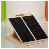 TEMI Slant Board for Calf-Stretching - Wooden Incline Wedge Stretcher for Squats, Foot & Ankle Mobility, Portable Fitness Equipment, Balance Block for Heel Stretch, Knees Over Toes Training