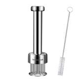 hillokyeah Meat Tenderizer Tool, with 21 Needles Retractable Safety Guard, 304 Stainless Steel,for Tenderizing Beef,Steak, Chicken, Turkey, Dishwasher Safe
