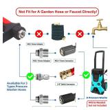 DUSICHIN Pressure Washer Gun Swivel Joint 4000 PSI Snow Foam Cannon Dual-Ended Shift Valve 7 Nozzles, Foam Lance Kit Dual Connector 7 Pressure Washer Tip holders 3/8 Fitting M22-14 M22-15 DUS2913