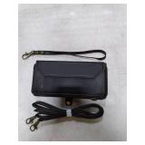 Strapurs Wallet Case Compatible with iPhone 14 Pro Max RFID Blocking 10-Card Holder Soft PU Leather Magnetic Snap Shoulder Strap Zipper Pocket Phone Case Fit for iPhone 14 Pro Max - Black